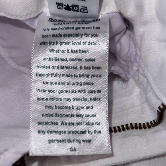 Good American Good Legs Crop High Rise Skinny Stretch Denim white. NWOT. - Picture 10 of 17